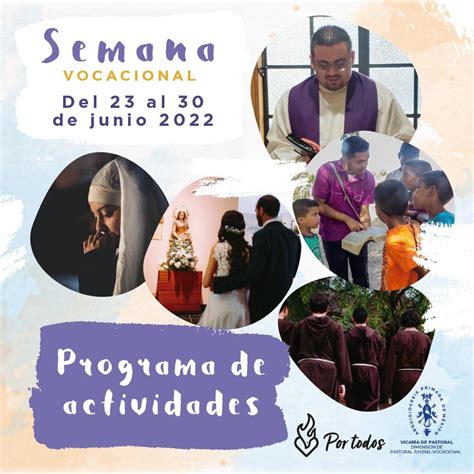 Programa De La Semana Vocacional Pastoral Juvenil Vocacional Apm