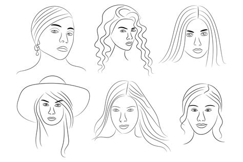 Fashion Illustration Face Templates