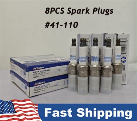 8X Iridium Spark Plugs 41 110 AcDelco 12621258 For Chevy GMC 4 8L 5 3L