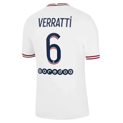 Camisetas de fútbol Paris Saint Germain PSG Fourth Marco Verratti 6 1ª