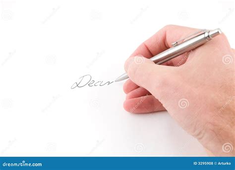 Hand Holding Pen Stock Photo Image Of Communication Abstract