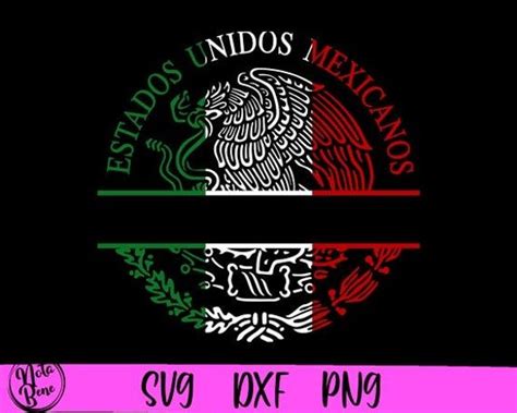 Mexican Eagle Split Monogram Svg Tricolor Mexico Coat Of Arms Svg