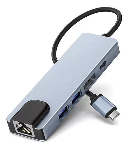 Adaptador Ethernet Convertidor Usb Tipo C Hubusb 3 0 4k Hdmi Meses