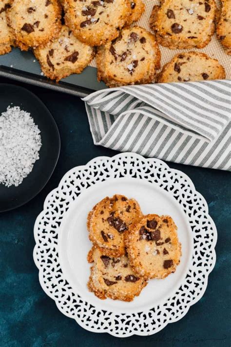 Salted Shortbread Chocolate Chunk Cookies Shortbread Cookie Recipe