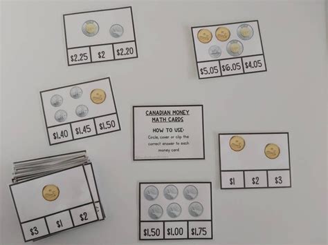 Canadian Money Activity Canadian Coins Worksheets Etsy Canada