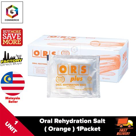 Oral Rehydration Salt Ors Packet Orange Flavour Shopee Malaysia