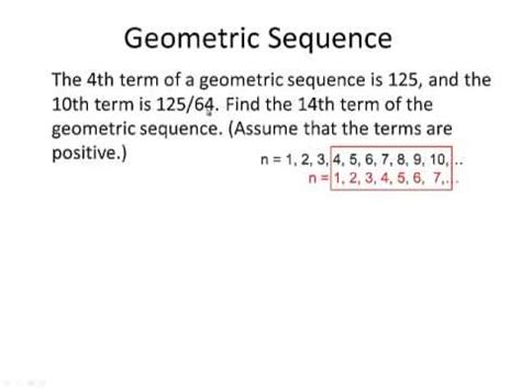 Pre Calc Geometric Sequences Youtube