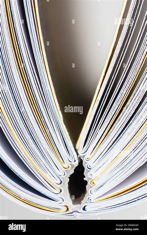 Open Book With Edges Of Pages Close Up Stock Photo Alamy