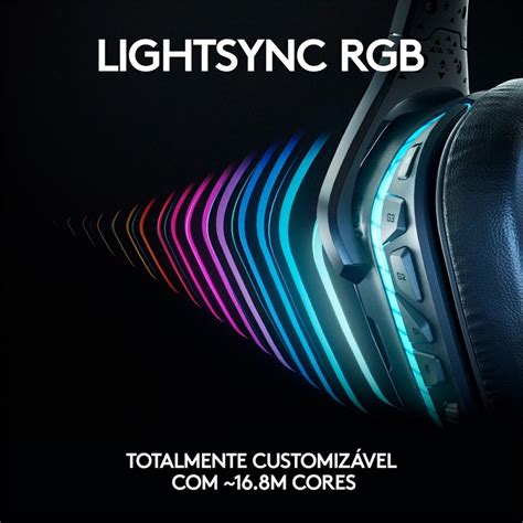 Headset Gamer Logitech G635 Lightsync, 7.1, RGB, Surround, Black, 981 ...
