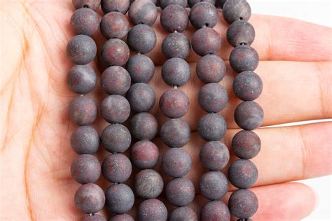 Matte Dark Red Brecciated Jasper Beads Grade Aaa Genuine Etsy