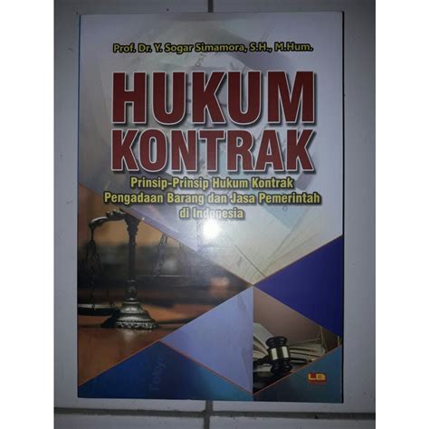 Jual HUKUM KONTRAK Prinsip Prinsip Hukum Kontrak Pengadaan Barang Dan