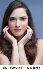 Sensual Brunette Looking Camera Head Shoulders Stock Photo Shutterstock