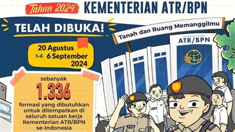 CPNS Kementerian ATR BPN 2024 Ada 1 336 Formasi Yang Dibuka Ini