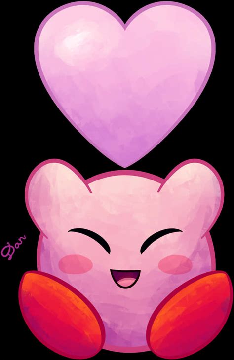 Download Kirby Love Heart Illustration