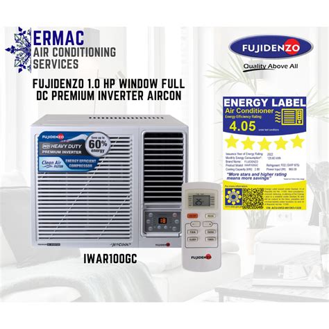 Fujidenzo 1 0 Hp Window Full DC Premium Inverter Aircon Shopee