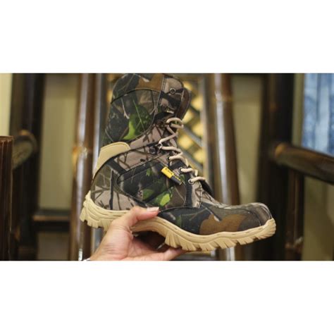 Jual Naufal Rayyan Sale Sepatu Berburu Camo Safety Boots Ujung Besi