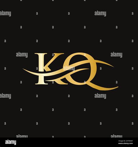 Kq Logo Design Premium Letter Kq Logo Design With Water Wave Concept