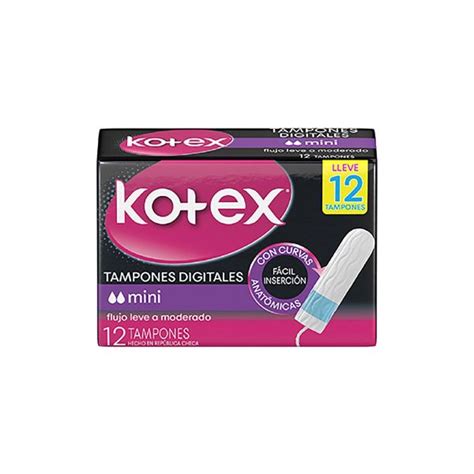 Kotex Tampones Digitales Mini Caja De 12 Unidades