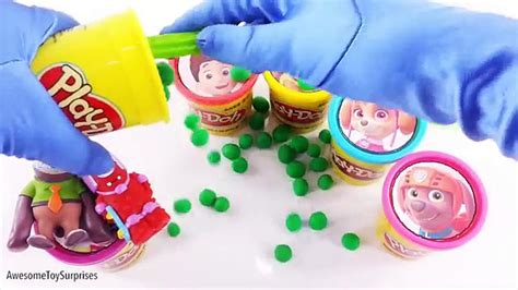 Nickelodeon Paw Patrol Play Doh Surprise Eggs Tubs Dippin Dots Toy