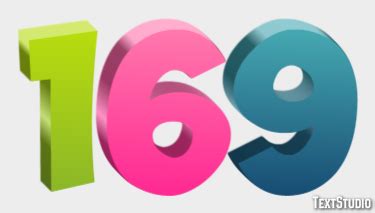 169 Text Effect and Logo Design Number
