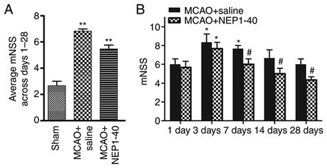 Effect Of Nep Administration On Neurological Scores A Mnss Were