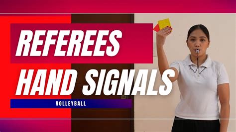 🔴referees Hand Signals In Volleyball Youtube