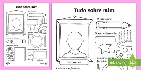 Ficha De Atividades Tudo Sobre Mim Teacher Made Twinkl