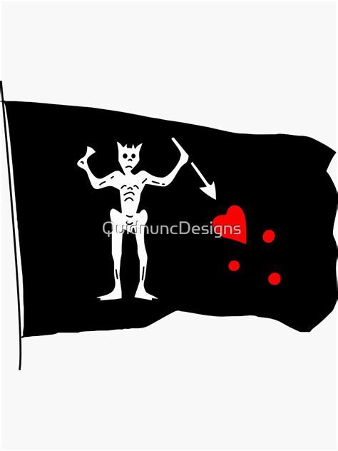 "Historic Pirate Flag Blackbeard" Sticker for Sale by QuidnuncDesigns ...