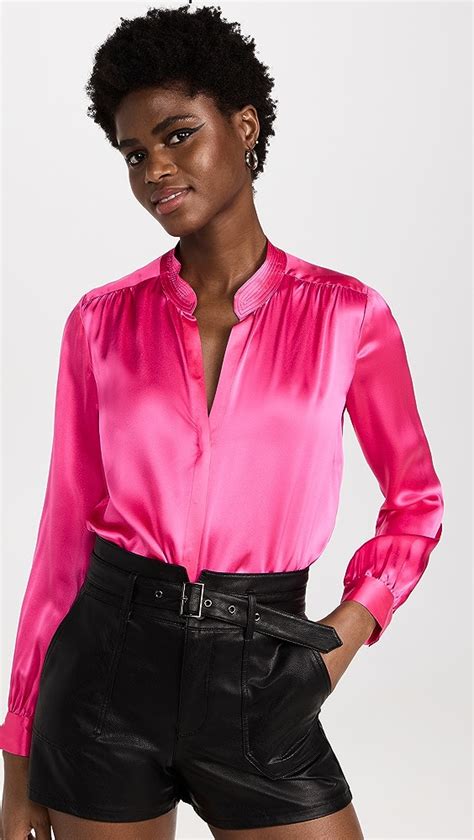 Lagence Bianca Band Collar Blouse Shopbop