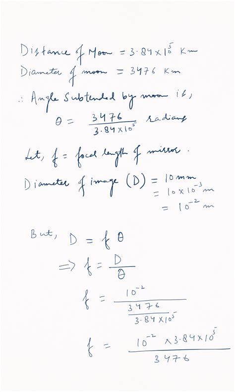 Solved The Moon Is Km In Diameter What Radius Of Curvature