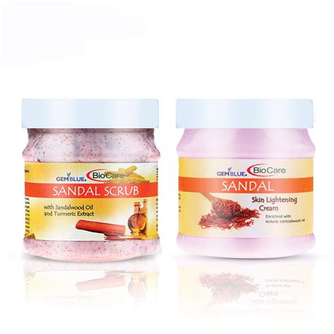 Buy Gemblue Biocare Sandal Scrub 500ml Gemblue Biocare Sandal Cream 500ml Online At Low Prices