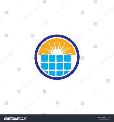 Solar Energy Logo Vector Template Stock Vector Royalty Free