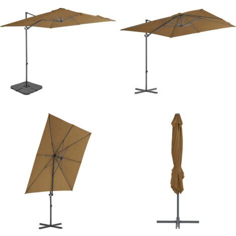 Parasol Avec Base Portable Taupe Parasol Parasols Home Living