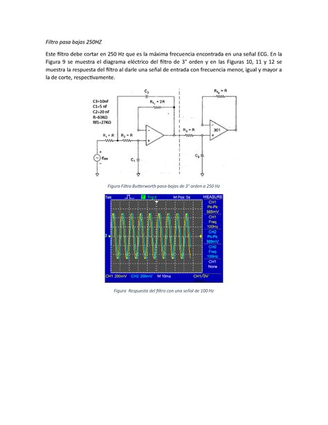 Filtro Pasa Bajas 250hz En La Figura 9 Se Muestra El Diagrama