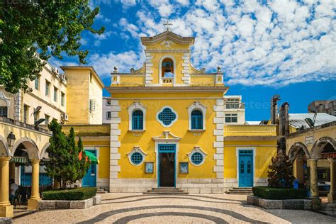 Chapel Of St Francis Xavier At Macau Macao China 24670872 Stock