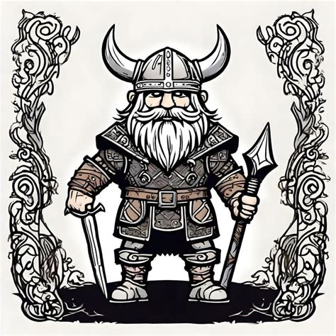 Premium Photo Art Of A Viking Warrior Vector Illustration Template