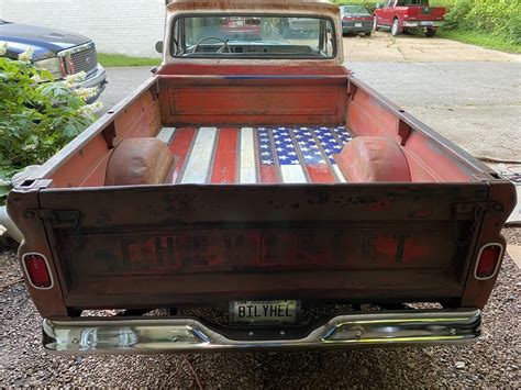 Vintage American Flag Pickup Truck
