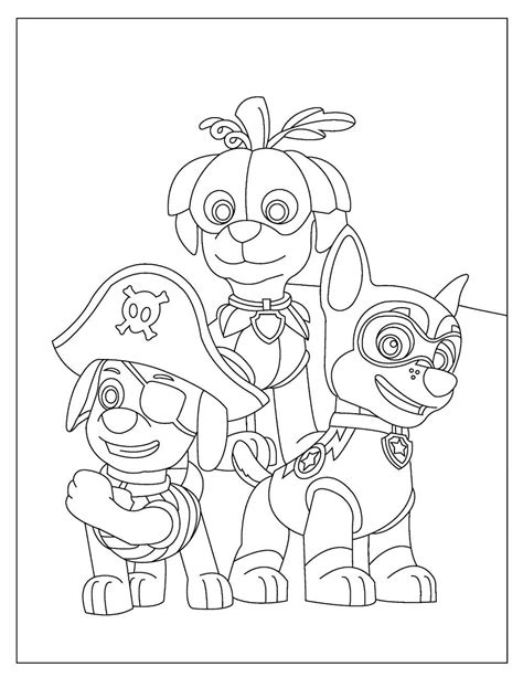 Paw Patrol Halloween Coloring Pages For Kids Coloring Pages