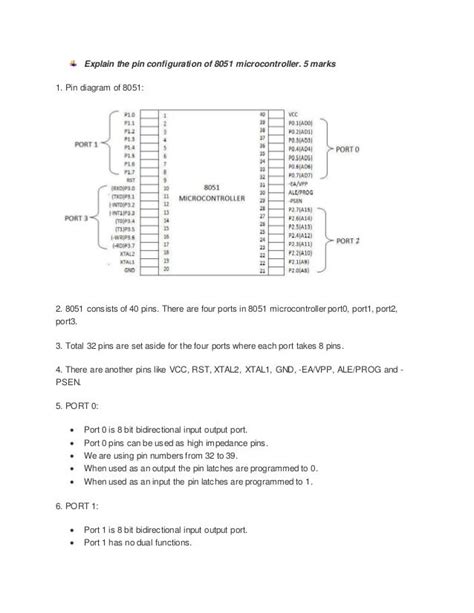 Explain Pin Diagram Of 8051 Microcontroller