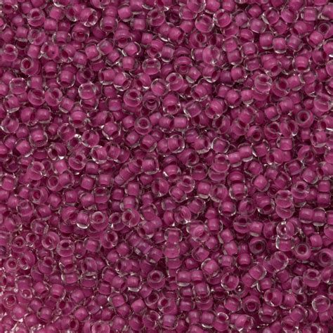 50g Czech Seed Bead 10 0 Crystal Lined Dark Fuchsia Terra 38327 Aura Crystals Llc