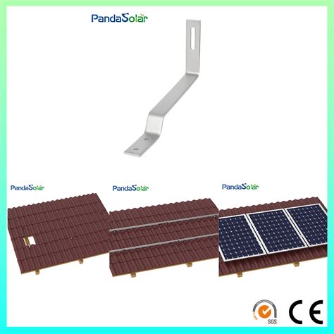 OEM Pandasolar SUS304 Solar Hook Solution For Asphalt Flat Tile Roof