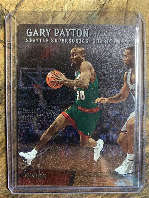 Skybox Metal Gary Payton Seattle Supersonics Hof Ebay