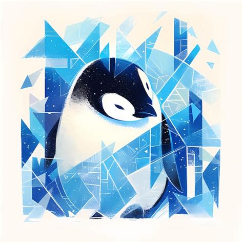 Contemporary Penguin Sleek Modern Aesthetic | Premium AI-generated image