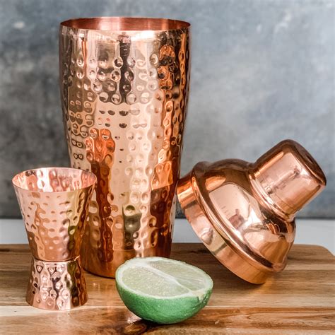 The Shaker Hammered Copper Shaker Hammered Copper Mugs