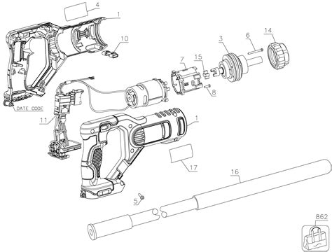 Hans Sauer GmbH Ersatzteile DeWalt DCE531N XJ TYPE 1 18V XR CONCRETE