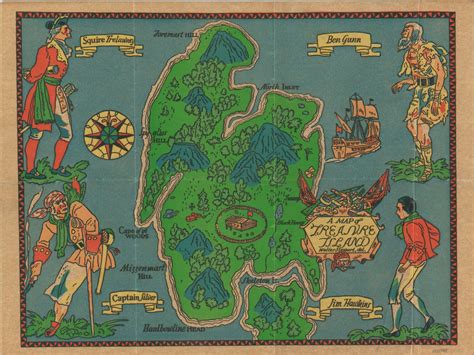 A Map of Treasure Island | Curtis Wright Maps