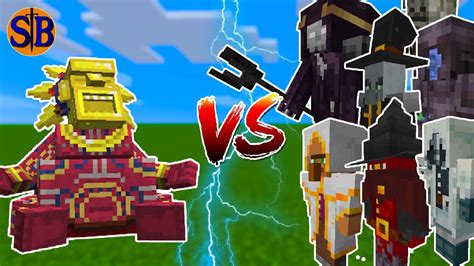 Barako The Sun Chief Vs Iron Spell And Spellbook Minecraft Mob Battle