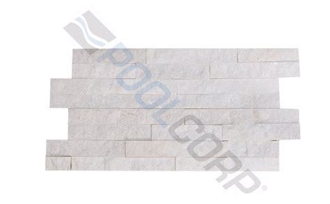 Pool360 6 X 24 Split Face Ledger Stone Panel White