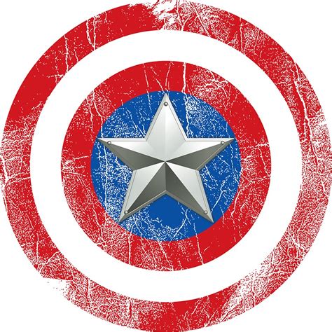 "Cap America Shield with star" Stickers by Mark Walker | Redbubble