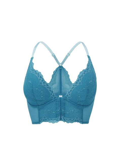 Gossard Superboost Lace Deep V Bralette Ocean Blue Braforme